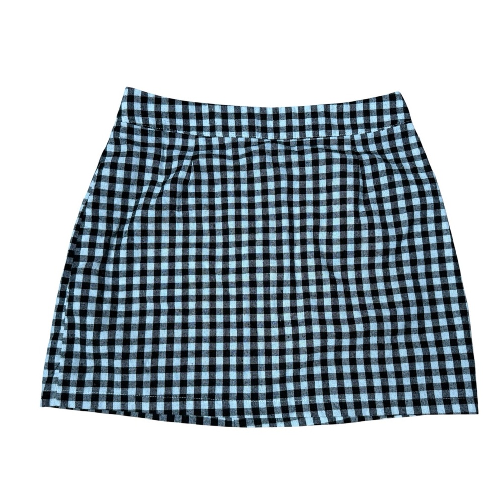 Olia gingham mini skirt with zipper